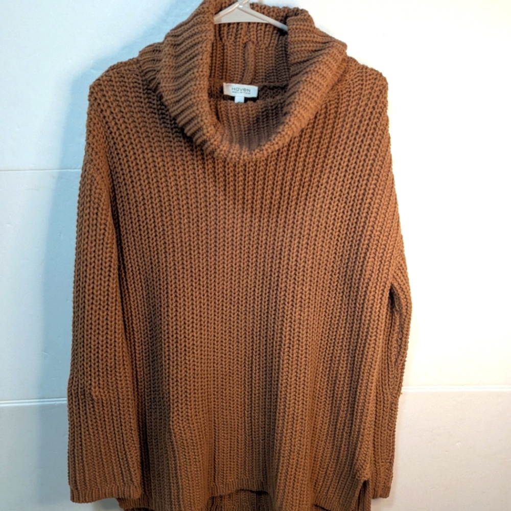 Haven Caramel Tunic Sweater Size S
